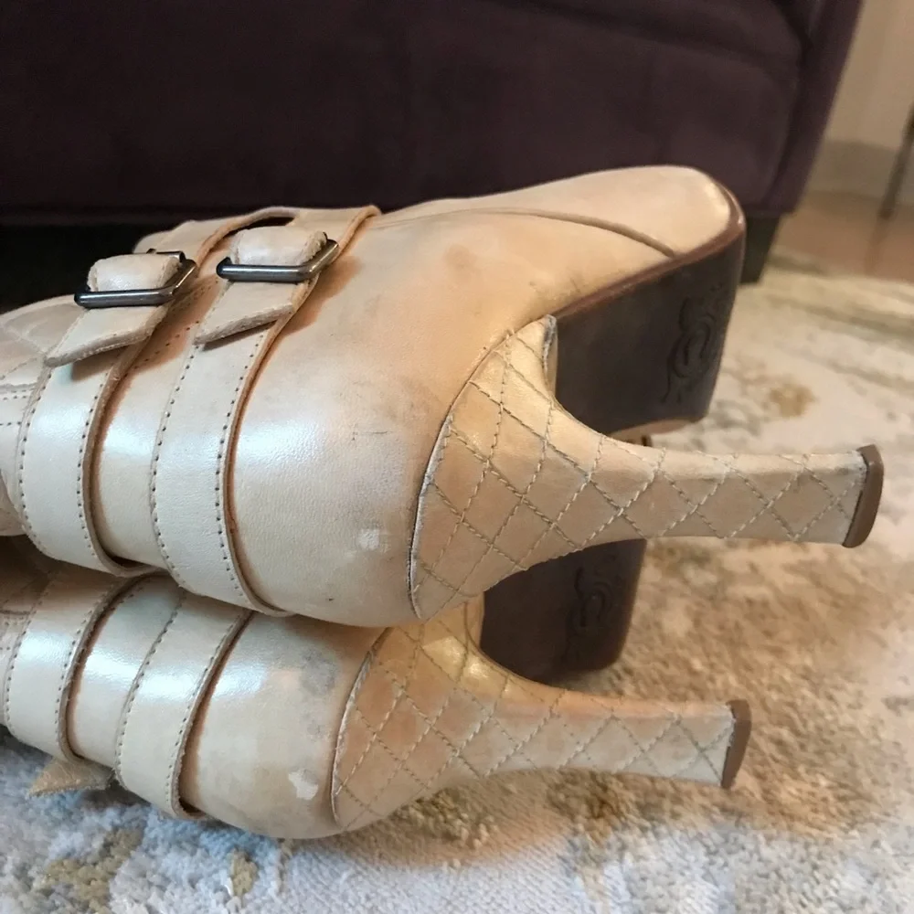 Charlie 1 Horse by Lucchese Tan Quilted Leather Cowboy Boots - Picture 6 of 10